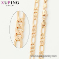 44754 Xuping Gros bijoux 18k plaqué or simple style chaîne colliers